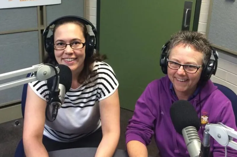 Two ladies in a radio interview